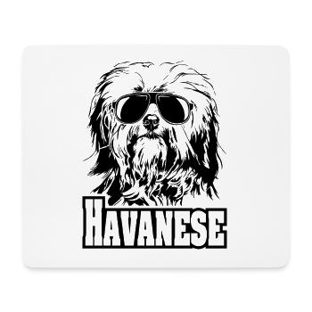 HAVANESE cool sunglasses dogs dog - Mouse Pad (horizontal) - white - Front