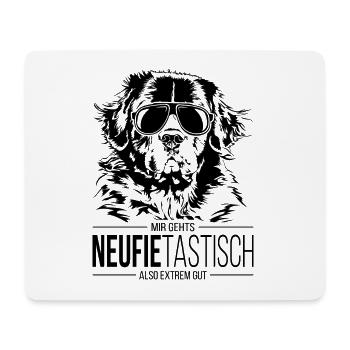NEUFIETASTISCH Neufundländer Spruch Hunde Wilsigns - Mousepad (Querformat) - Weiß - Vorne