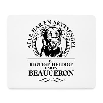 BEAUCERON Skytsengel Hundespruch Hunde Wilsigns - Mousepad (Querformat) - Weiß - Vorne