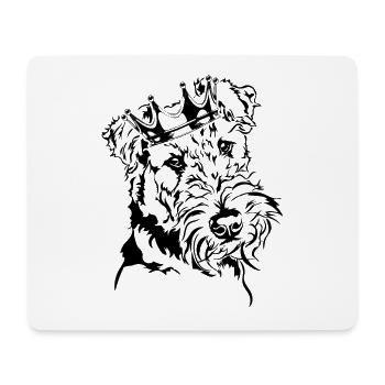 Airedale Terrier Crown Dog Dogs Wilsigns - Mouse Pad (horizontal) - white - Front