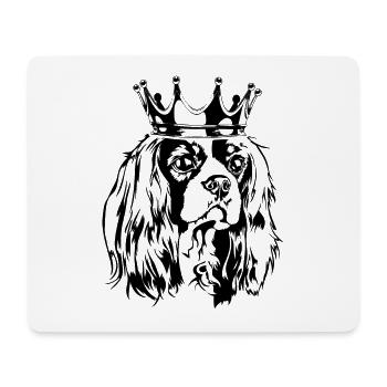 Cavalier King Charles Spaniel Crown Dogs Wilsigns - Tapis de souris (format paysage) - blanc - Devant