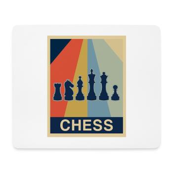 Schach - Mousepad (Querformat) - Weiß - Vorne