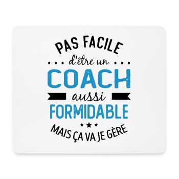 COACH entraineur sportif cadeau - Tapis de souris (format paysage) - blanc - Devant