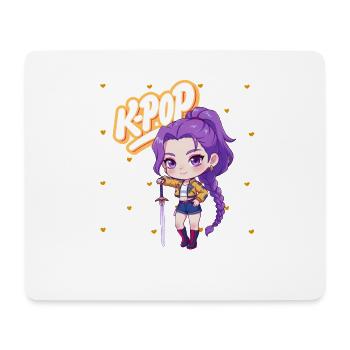 Kpop Girl - Mousepad (Querformat) - Weiß - Vorne