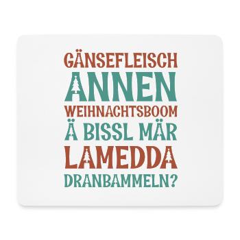 Weihnachtbaum & Lametta (Sächsisch-Edition) - Mousepad (Querformat) - Weiß - Vorne