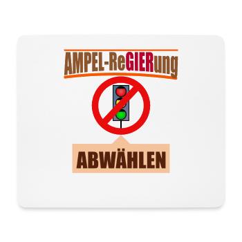 Ampel Regierung Scholz Baerbock Habeck Grüne SPD - Mousepad (Querformat) - Weiß - Vorne