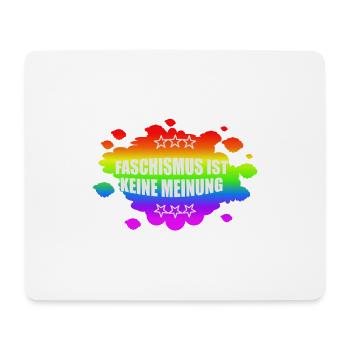 AfD stoppen gegen rechts Demokratie verteidigen - Mousepad (Querformat) - Weiß - Vorne