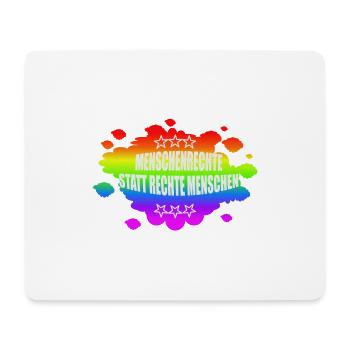 AfD stoppen gegen rechts Demokratie verteidigen - Mousepad (Querformat) - Weiß - Vorne