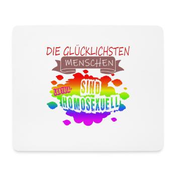 LGBTQ Trans Homosexuell Lesbisch Ehe für alle Bi - Mousepad (Querformat) - Weiß - Vorne