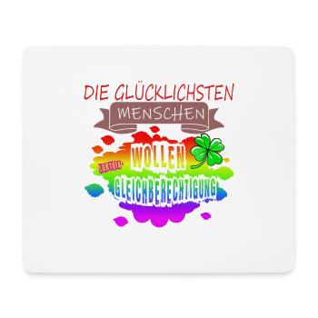 LGBTQ Trans Homosexuell Lesbisch Ehe für alle Bi - Mousepad (Querformat) - Weiß - Vorne
