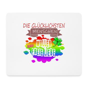 LGBTQ Trans Homosexuell Lesbisch Ehe für alle Bi - Mousepad (Querformat) - Weiß - Vorne