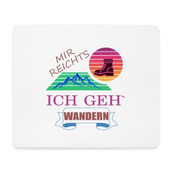 Natur Wandern Berge Gesundheit Glück Stiefel Luft - Mousepad (Querformat) - Weiß - Vorne