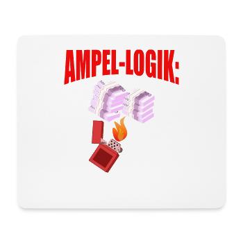 Ampel Regierung stoppen Steuergeld Grüne SPD FDP - Mousepad (Querformat) - Weiß - Vorne