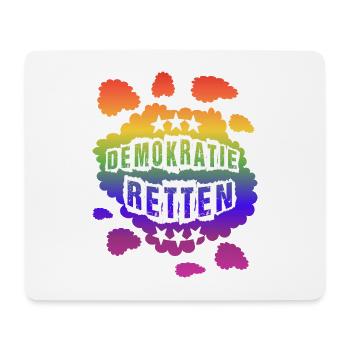 AfD stoppen gegen rechts Demokratie Vielfalt links - Mousepad (Querformat) - Weiß - Vorne