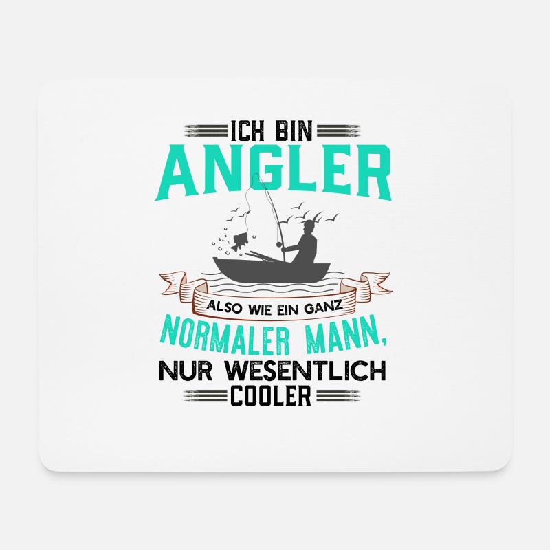 Angler Angeln - Mousepad (Querformat) - Weiß