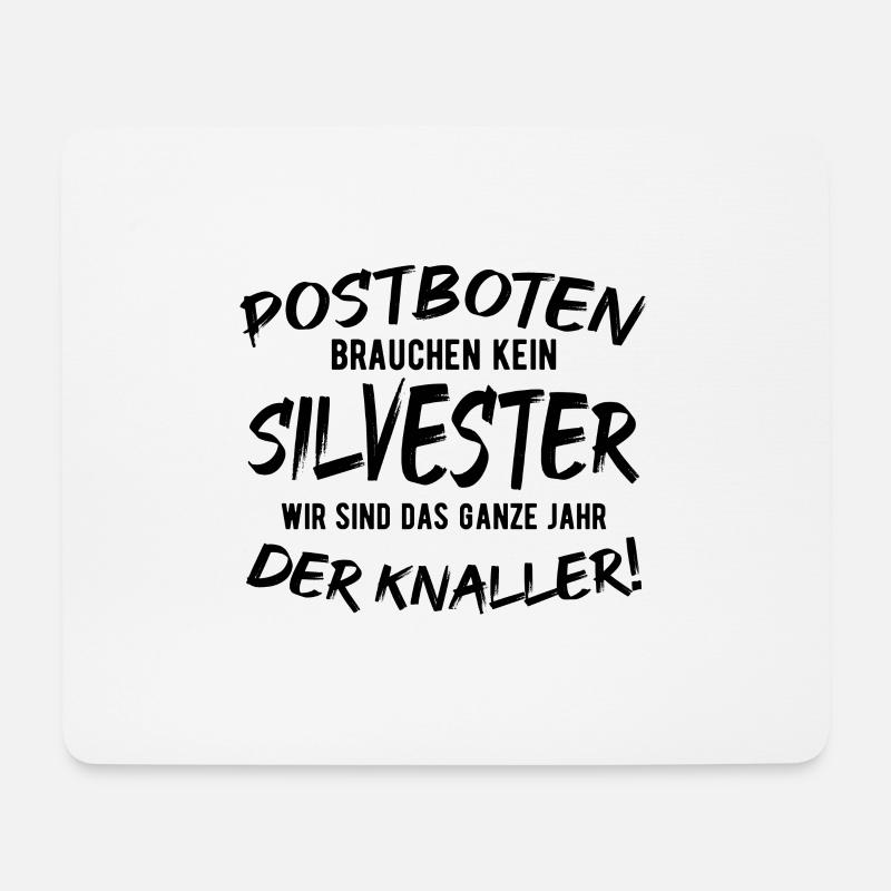 Postbote Spruch Lustig Silvester - Mousepad (Querformat) - Weiß