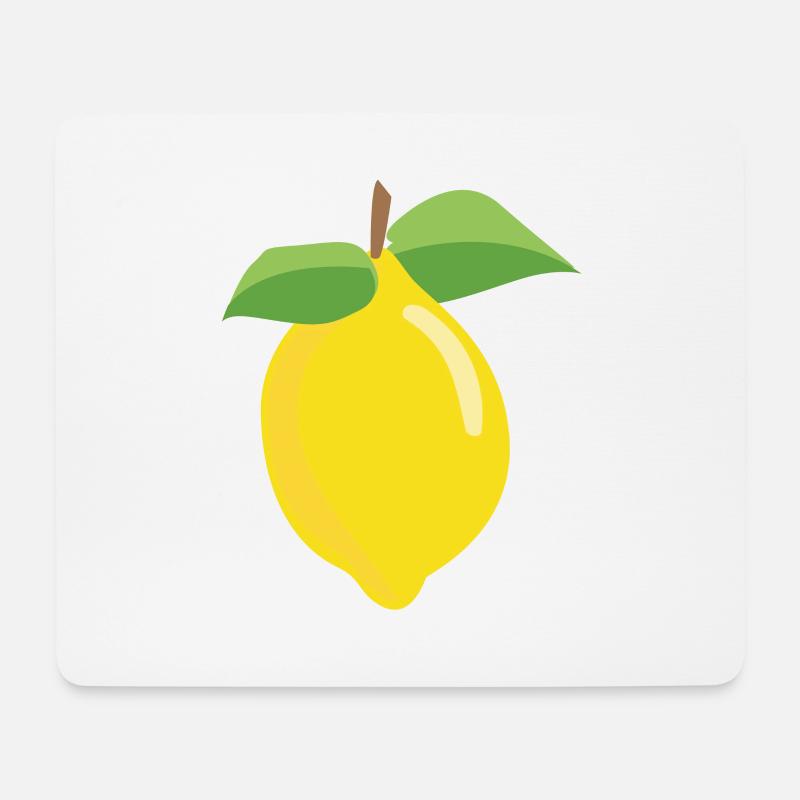 Zitrone - Mousepad (Querformat) - Weiß