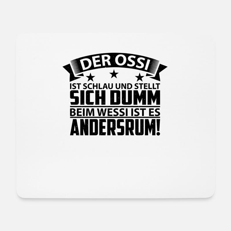 Ossi Ostdeutschland Spruch Geschenkidee - Mousepad (Querformat) - Weiß