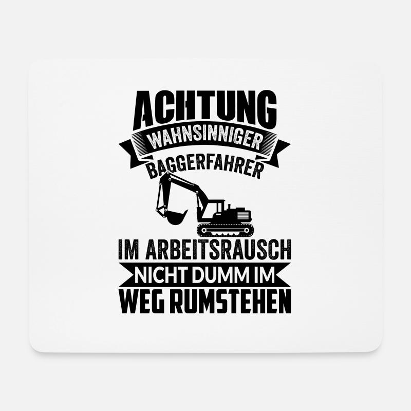 Bagger Baggerführer Baggerfahrer Bau Geschenkidee - Mousepad (Querformat) - Weiß