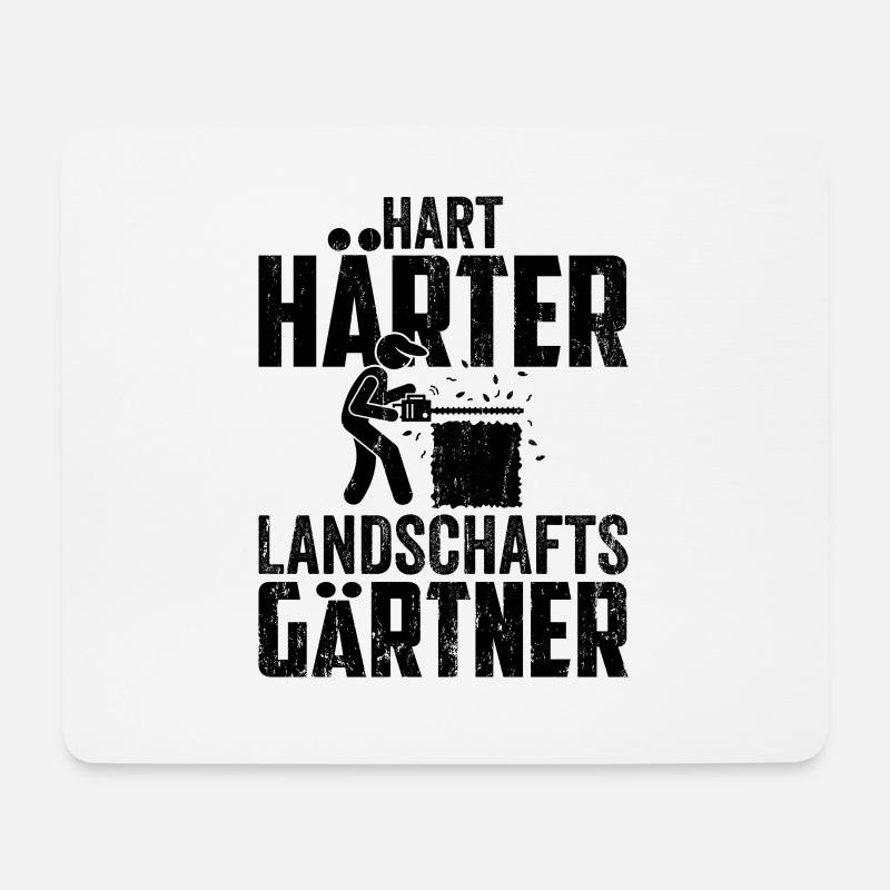 Landschaftsgärtner Gärtner Galabau Geschenk - Mousepad (Querformat) - Weiß