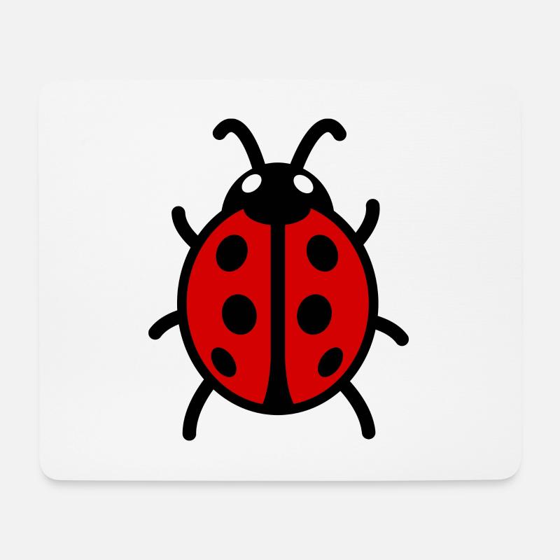 Marienkäfer - Mousepad (Querformat) - Weiß