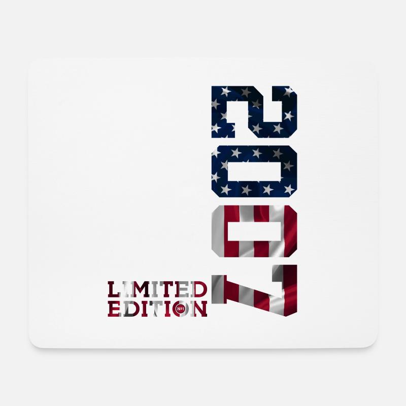 LIMITED EDITION 2007 USA 19. GEBURTSTAG - Mousepad (Querformat) - Weiß