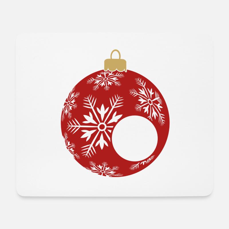 Weihnachtskugel Geschenk Idee - Mousepad (Querformat) - Weiß