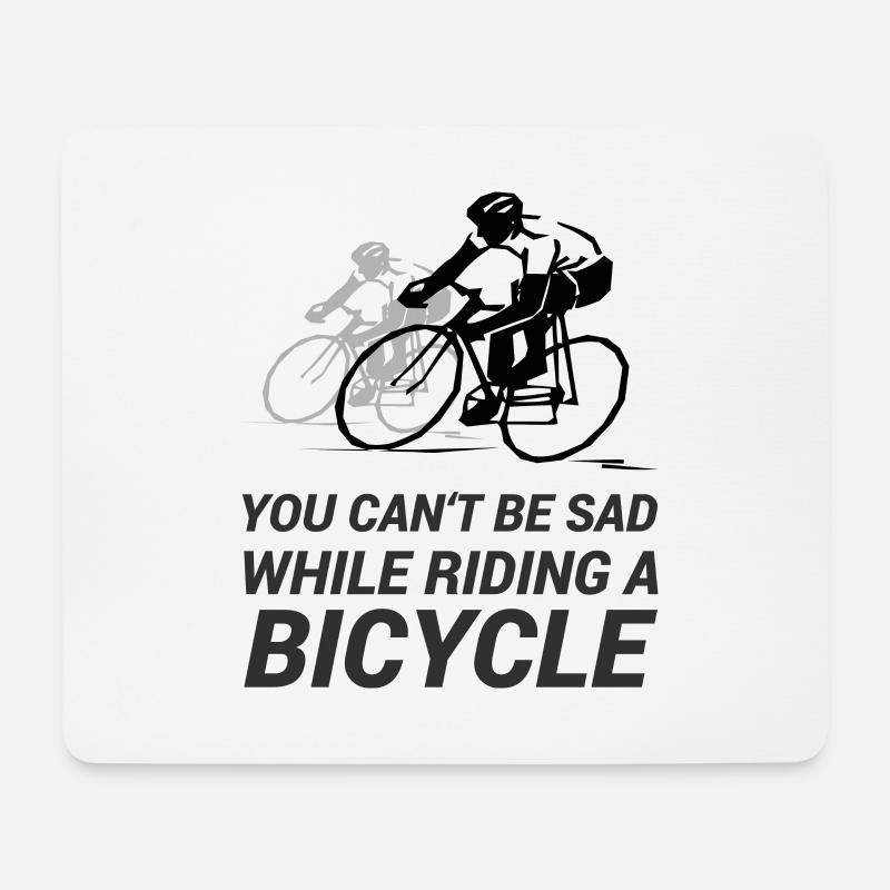 Fahrradfahren Fahrrad Shirt Geschenk - Mousepad (Querformat) - Weiß