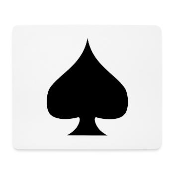 Pik Pique Spades - Mousepad (Querformat) - Weiß - Vorne