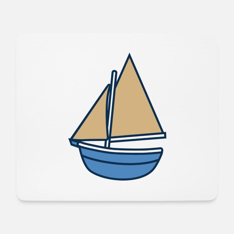 Segelboot - Mousepad (Querformat) - Weiß