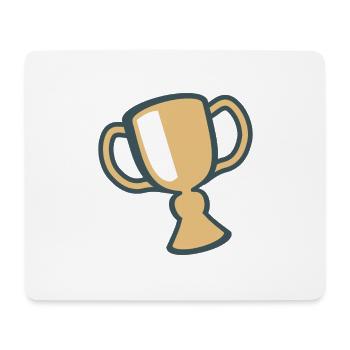 Pokal Gold - Mousepad (Querformat) - Weiß - Vorne