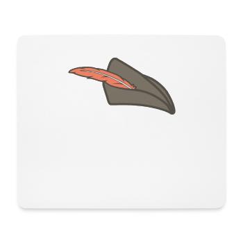 Chapeau de chasseur - Tapis de souris (format paysage) - blanc - Devant