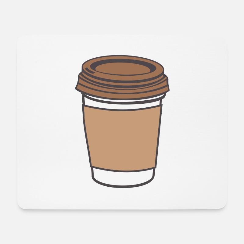 Kaffeebecher - Mousepad (Querformat) - Weiß
