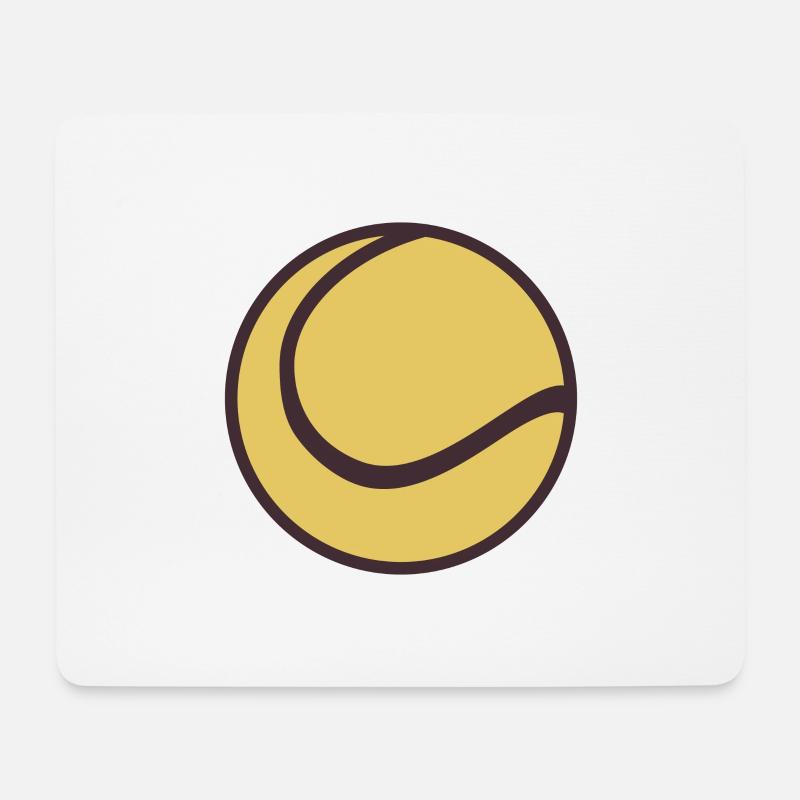 Tennisball - Mousepad (Querformat) - Weiß