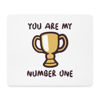 Cup you are my number one - Mouse Pad (horizontal) - white - Front