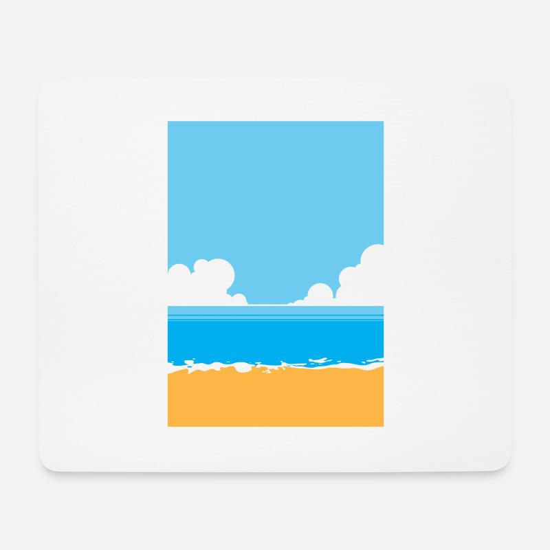 Strand - Mousepad (Querformat) - Weiß