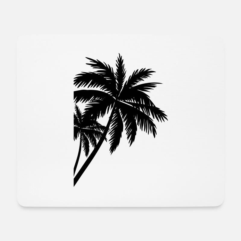 Palme Palm - Mousepad (Querformat) - Weiß