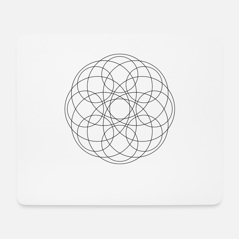 Kreis Mandala - Mousepad (Querformat) - Weiß