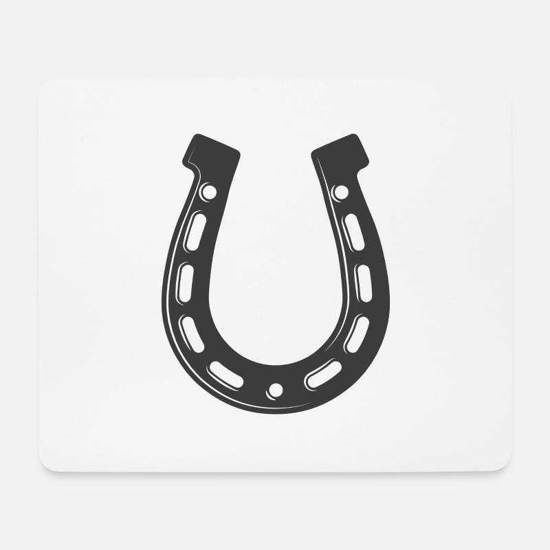 Hufeisen - Mousepad (Querformat) - Weiß