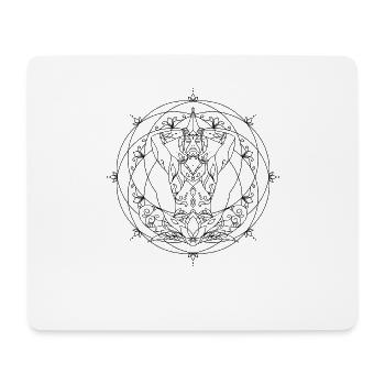 Yoga Mandala - Tapis de souris (format paysage) - blanc - Devant