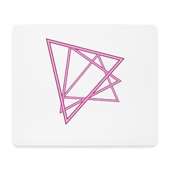 Neon Dreiecke - Mousepad (Querformat) - Weiß - Vorne
