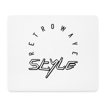 Retrowave style - Mouse Pad (horizontal) - white - Front