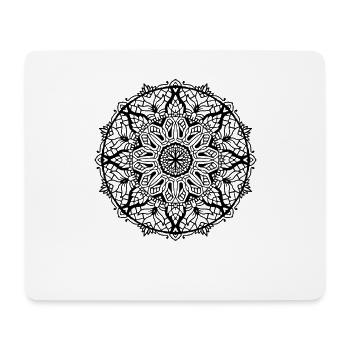 Blume Mandala - Mousepad (Querformat) - Weiß - Vorne