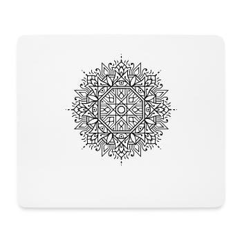 Mystisches Mandala - Mousepad (Querformat) - Weiß - Vorne