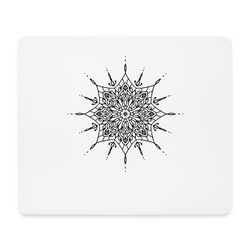 Blumen Mandala - Mousepad (Querformat) - Weiß - Vorne