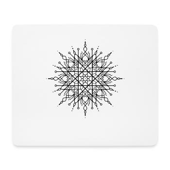 Blumen Mandala - Mousepad (Querformat) - Weiß - Vorne