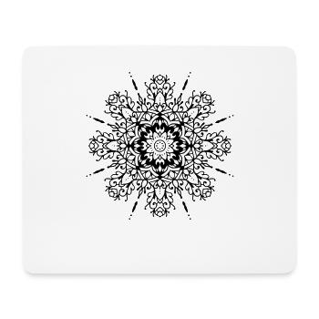 Blumen Mandala - Mousepad (Querformat) - Weiß - Vorne