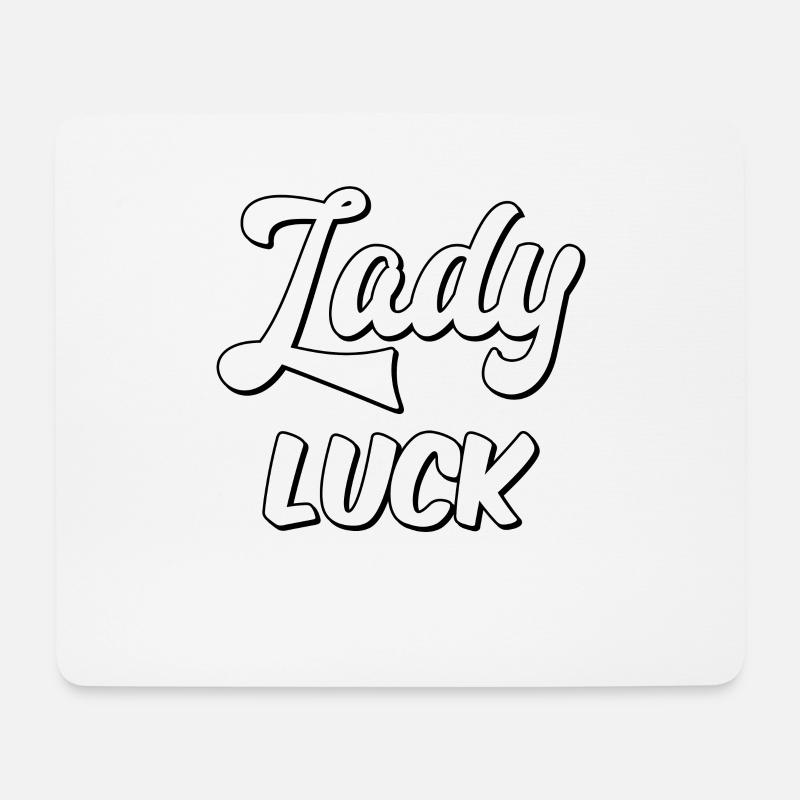 Lady Luck - Mousepad (Querformat) - Weiß
