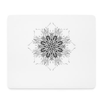 Blumen Mandala - Mousepad (Querformat) - Weiß - Vorne