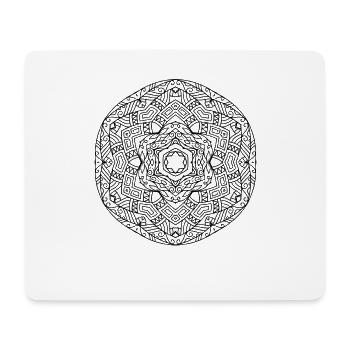 Blumen Mandala - Mousepad (Querformat) - Weiß - Vorne
